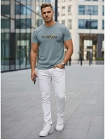 Pánské bavlněné tričko se streetwearovým potiskem petrol FashionStreet NX0145R Pánské bavlněné tričko se streetwearovým potiskem petrol FashionStreet NX0145R