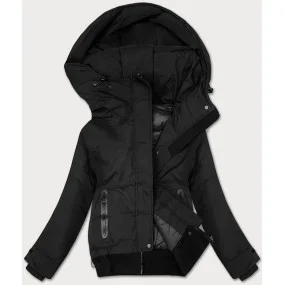 Černá krátká dámská bunda se stahovacími lemy J Style (16M9215-392) Černá krátká dámská bunda se stahovacími lemy J Style (16M9215-392)