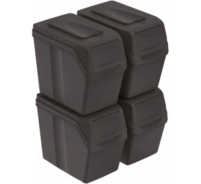 Odpadkový koš 20 l SORTIBOX SET4 PACK ANTHRACITE - konec dětské
