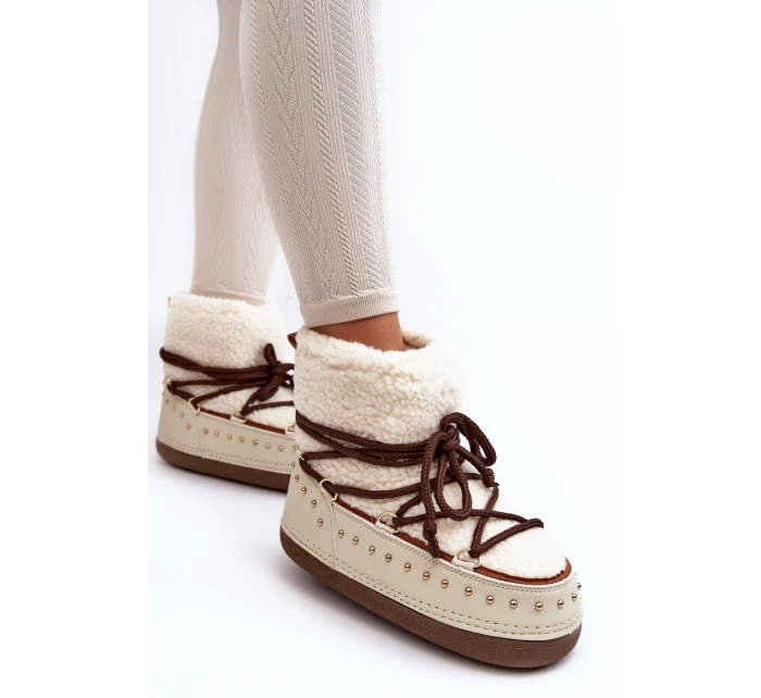 Dámské zateplené sněhule Bežové model 21637486 - Boto