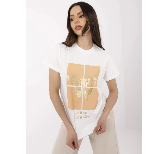 T shirt CLM TS model 21099014 ecru - FPrice T shirt CLM TS model 21099014 ecru - FPrice