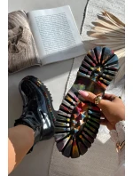 Lakované kožené dámské boty Artiker – šedé Lakované kožené dámské boty Artiker – šedé