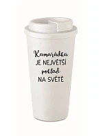KAMARÁDKA JE NEJVĚTŠÍ model 21859176 NA SVĚTĚ bílý termohrnek 475 ml - Giftela