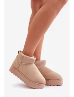 Dámské sněhové boty na platformě 20216-F Světle béžová - Xamella Dámské sněhové boty na platformě 20216-F Světle béžová - Xamella