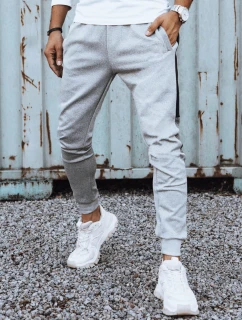 Pánské světle šedé teplákové kalhoty model 21972465 - Dstreet