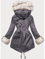 Parka s kožešinovou podšívkou grafitová (5M763-105) Parka s kožešinovou podšívkou grafitová (5M763-105)