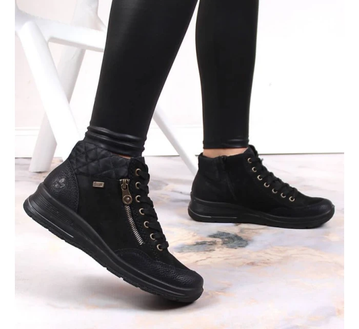 Nepromokavé kožené zateplené boty Rieker W RKR567 Nepromokavé kožené zateplené boty Rieker W RKR567