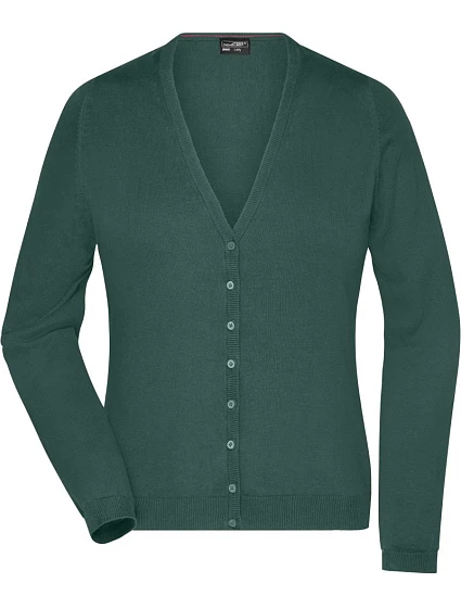 Daiber JN 660 Dámský pletený cardigan s výstřihem do V 02.0660 forest green Daiber JN 660 Dámský pletený cardigan s výstřihem do V 02.0660 forest green