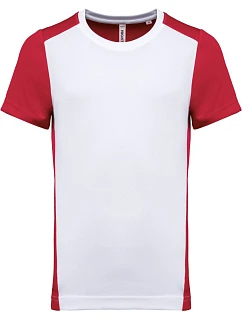 Kariban ProAct PA 4014 Pánské kontrastní sportovní tričko 20.4014 white/red