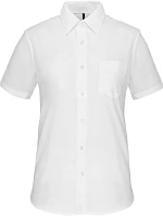 Kariban K 548 Popelínová halenka "Judith" s krátkým rukávem 20.K548 white