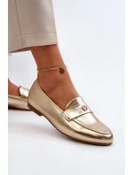 Dámské mokasíny na ploché podrážce zlaté model 21653969 - EVENTO Dámské mokasíny na ploché podrážce zlaté model 21653969 - EVENTO