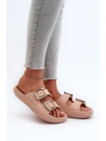 Lehké Dámské Žabky model 21661693 Beige - Zaxy