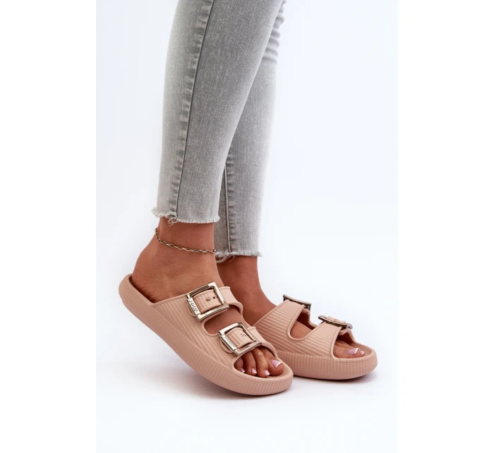 Lehké Dámské Žabky model 21661693 Beige - Zaxy