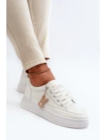 Tenisky Dámské Sportovní Na Platformě S Ozdobou Bílý VINCEZA 13613