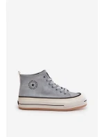 Zateplené Dámské Tenisky Na Platformě Eko Kůže Big Star model 21669567 Modré - Big Star Shoes Zateplené Dámské Tenisky Na Platformě Eko Kůže Big Star model 21669567 Modré - Big Star Shoes