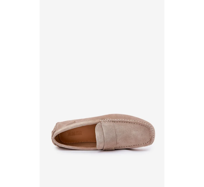 Semišové Pánské Mokasíny Big Star RR174050 Béžové