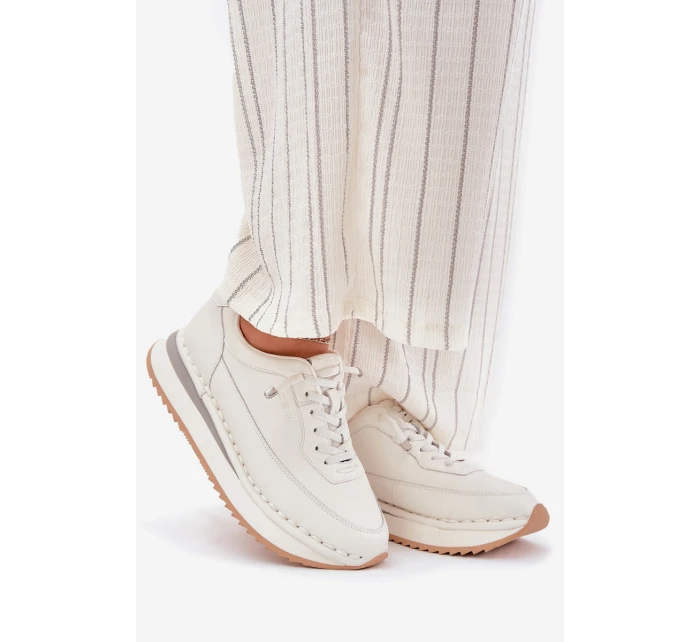 Kožené Dámské Tenisky Na Platformě Big Star model 21692994 Bílé - Big Star Shoes Kožené Dámské Tenisky Na Platformě Big Star model 21692994 Bílé - Big Star Shoes