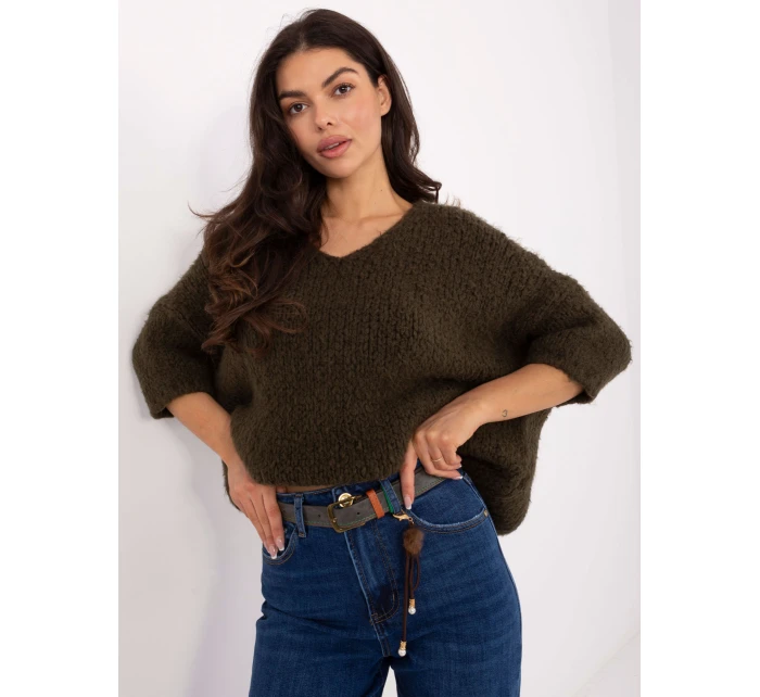 Sweter IT SW model 21730812 khaki - FPrice Sweter IT SW model 21730812 khaki - FPrice