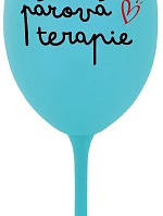 PÁROVÁ TERAPIE - tyrkysová sklenice na víno 350 ml