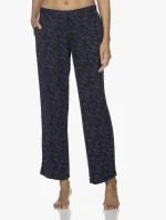 Dámské pyžamové kalhoty QS6028E VFR - modročerná - Calvin Klein