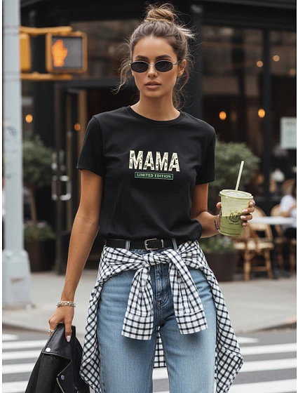 Dámské tričko Mama Limited Edition černá FashionStreet NX5031RY