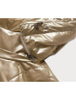 Zlatá dámská lesklá bunda (2021-02)