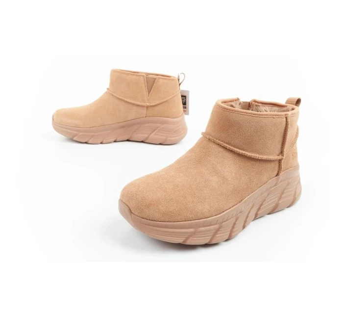 Skechers dámské zimní kotníkové boty zateplené kožené hnědé dámské