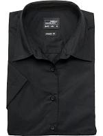 JN Popelínová business halenka s krátkým rukávem 02.0 black model 22487575 - Daiber JN Popelínová business halenka s krátkým rukávem 02.0 black model 22487575 - Daiber