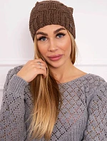 Fleecová čepice Justyna K253 cappuccino
