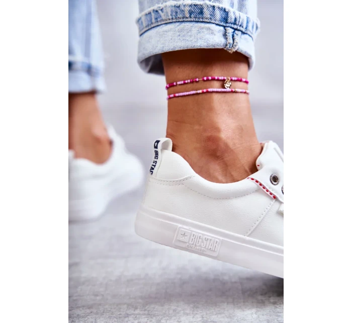Dámské tenisky Kožené Big Star model 21251091 Bílé - Big Star Shoes Dámské tenisky Kožené Big Star model 21251091 Bílé - Big Star Shoes