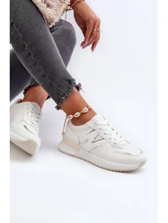 Dámské tenisky vyrobené z eko kůže bílé Kaimans