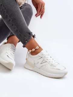 Dámské tenisky vyrobené z eko kůže bílé Kaimans