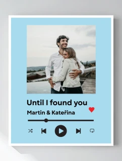 Personalizovaný plakát v rámu - 40x50 - hudební přehrávač