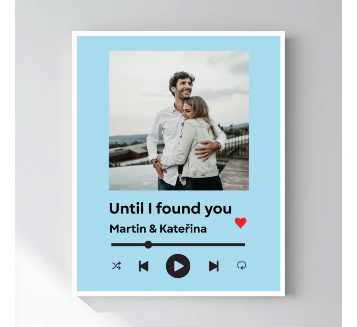 Personalizovaný plakát v rámu - 40x50 - hudební přehrávač Personalizovaný plakát v rámu - 40x50 - hudební přehrávač