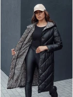 Dámský zimní prošívaný kabát s kapucí CELESTIE černý FashionStreet TY4513