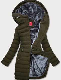 Dámská zimní bunda v army barvě (M-21307)