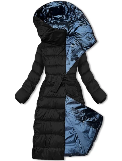 Černá dlouhá dámská zimní bunda Libland (7704) Černá dlouhá dámská zimní bunda Libland (7704)