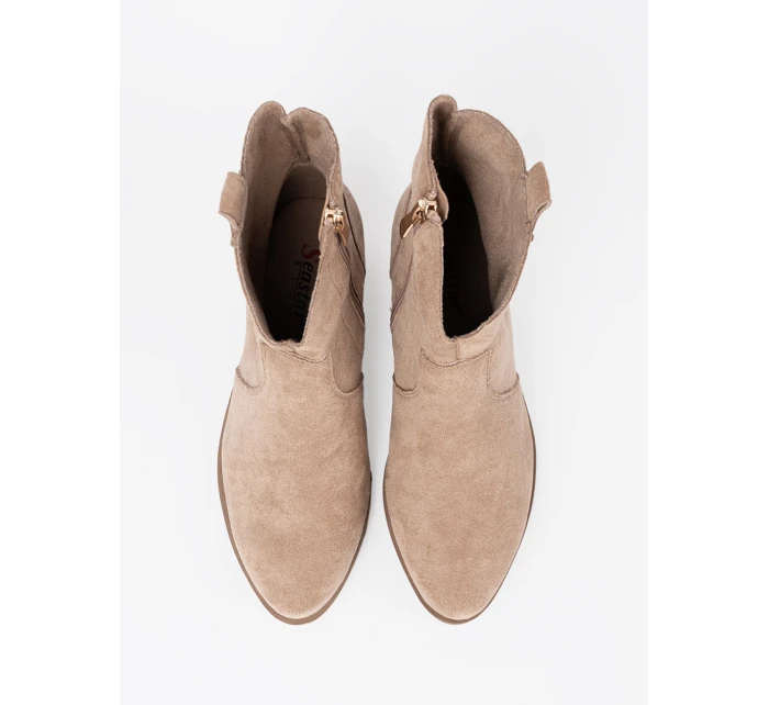 Krásné hnědé  kotníčkové boty dámské Obcas