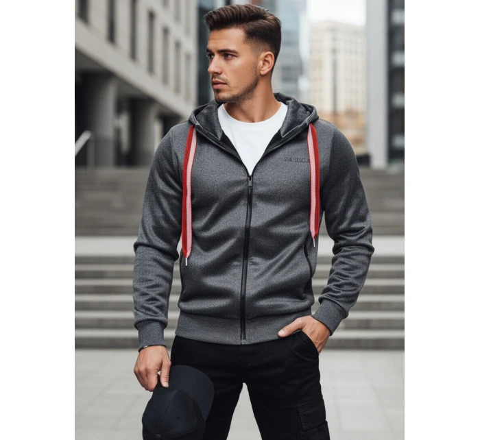 Pánská tmavě šedá mikina FashionStreet BX5859