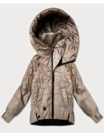 Damska kurtka ze ściągaczami Goodlookin beżowa (B8591-12)