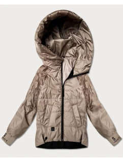 Damska kurtka ze ściągaczami Goodlookin beżowa (B8591-12)