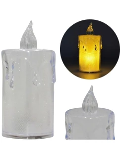 Dekorativní svíčka 3,5x8 cm zdobená LED diodami