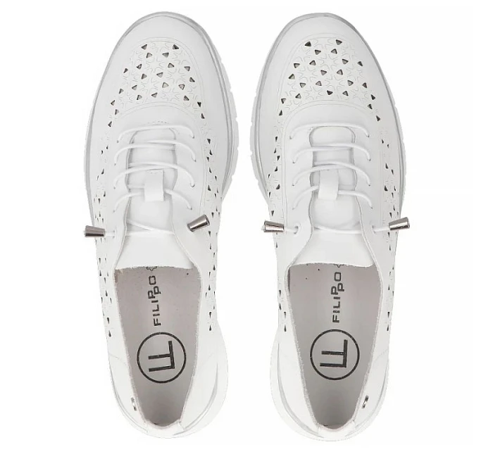 Dámské kožené ažurové polobotky Filippo model 22097348