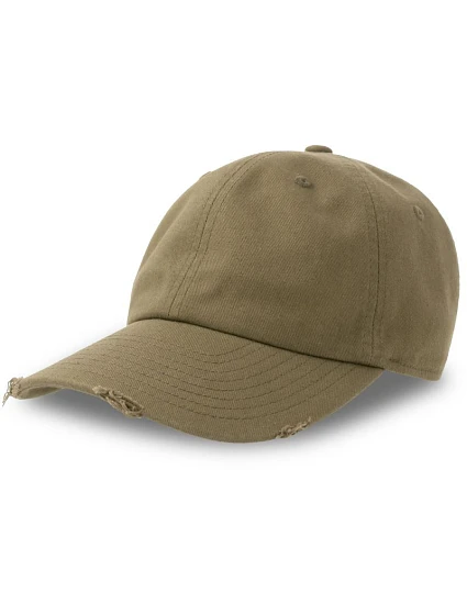 Atlantis Headwear Dad Hat Destroyed-S 6 panelová baseballová kšiltovka 33.0243 olive Atlantis Headwear Dad Hat Destroyed-S 6 panelová baseballová kšiltovka 33.0243 olive