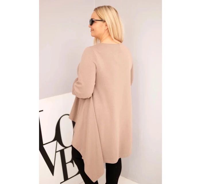 Dámská tunika Plus Size bavlněná s asymetrickým střihem fango
