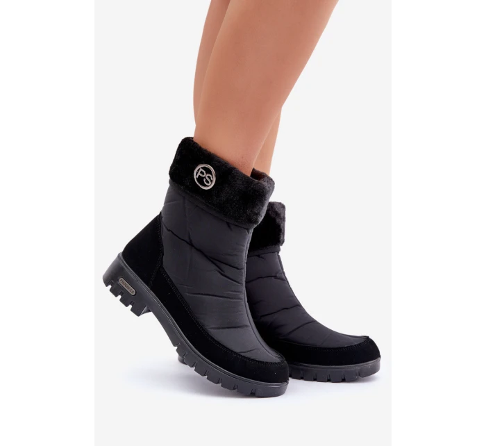 Dámské Módní zateplené sněhule Progress model 21602424 Černé - Boto Dámské Módní zateplené sněhule Progress model 21602424 Černé - Boto