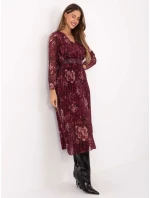 Sukienka IT SK bordowy model 21717624 - FPrice Sukienka IT SK bordowy model 21717624 - FPrice