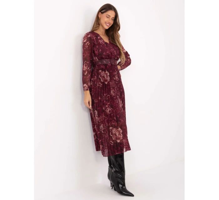 Sukienka IT SK bordowy model 21717624 - FPrice Sukienka IT SK bordowy model 21717624 - FPrice