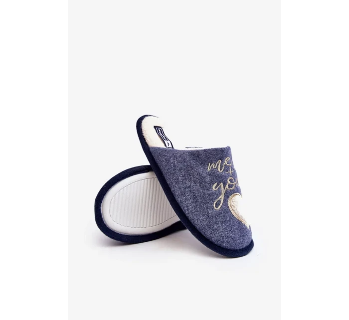 Dámské klasické zateplené pantofle Blue Mabira