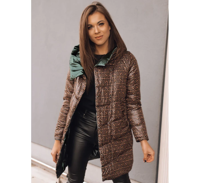 Dámská dvoucestná přechodná bunda DELSY LONG zelená FashionStreet TY3480